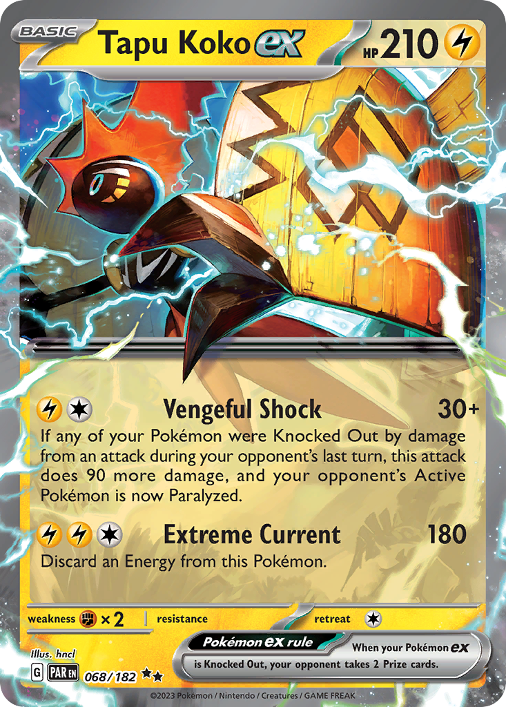 Tapu Koko ex Pokémon card