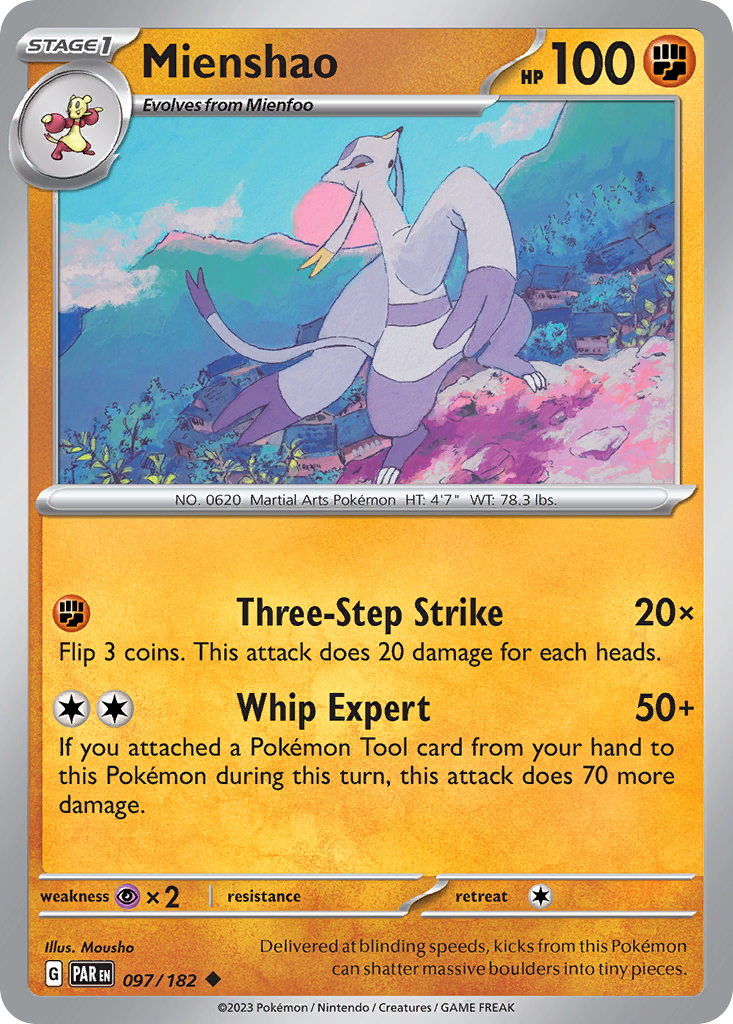 Mienshao Pokémon card