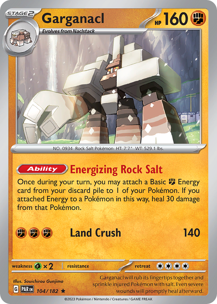 Garganacl Pokémon card