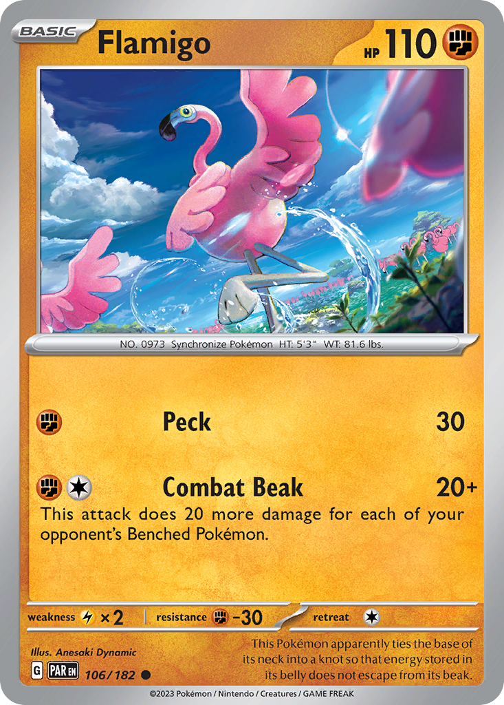 Flamigo Pokémon card