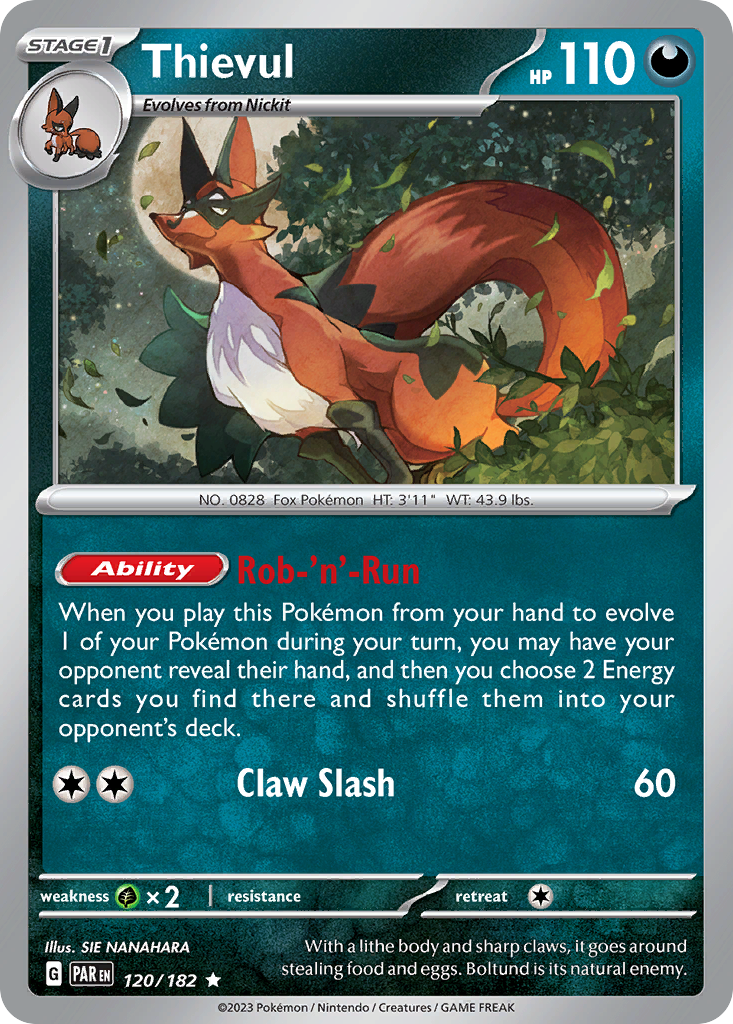 Thievul Pokémon card