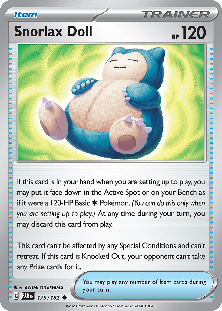 Snorlax Doll Pokémon card