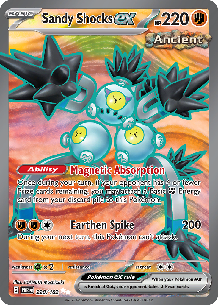 Sandy Shocks ex Pokémon card