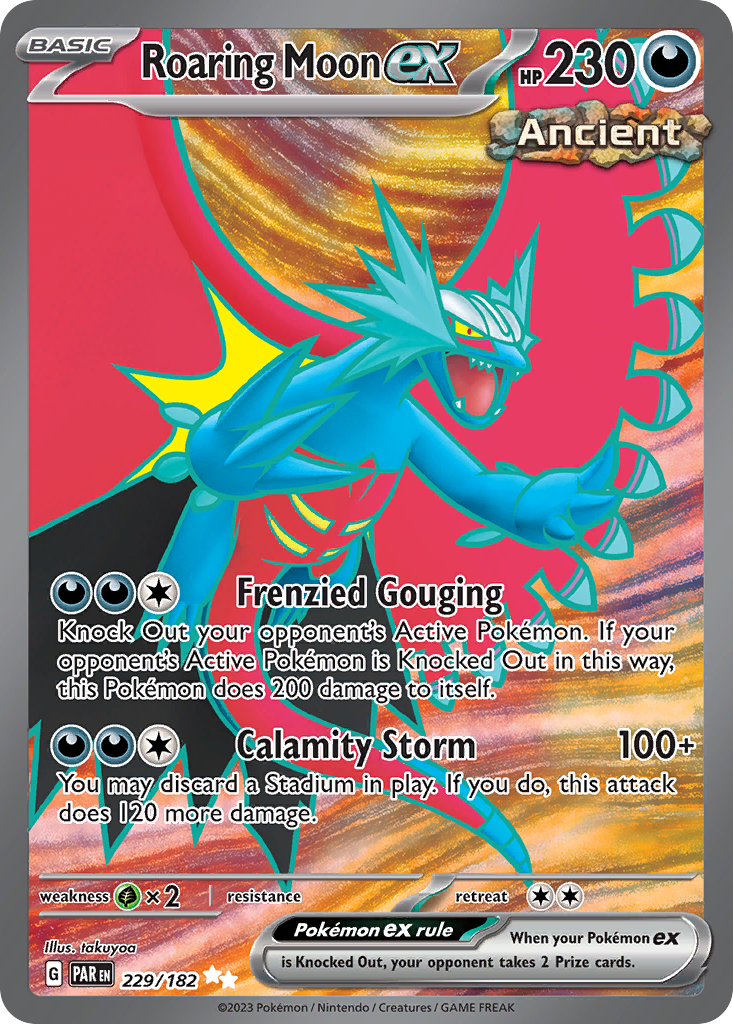 Roaring Moon ex Pokémon card