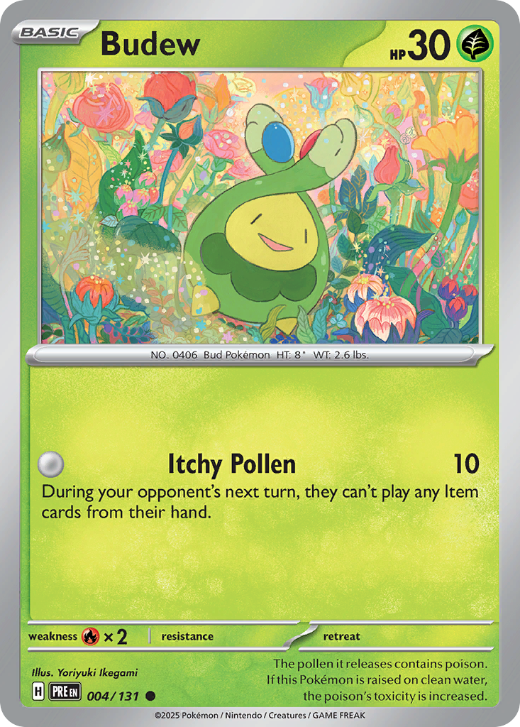 Budew Pokémon card