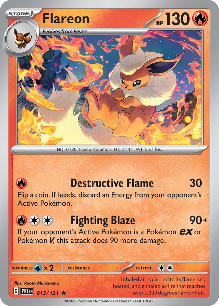 Flareon Pokémon card