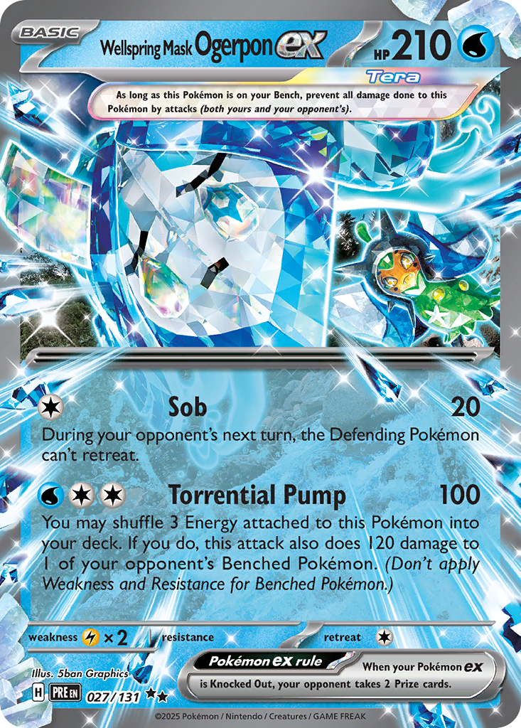 Wellspring Mask Ogerpon ex Pokémon card