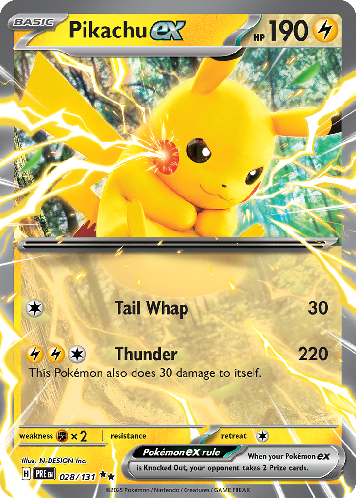 Pikachu ex Pokémon card