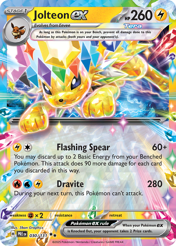 Jolteon ex Pokémon card