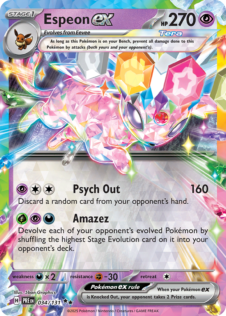 Espeon ex Pokémon card