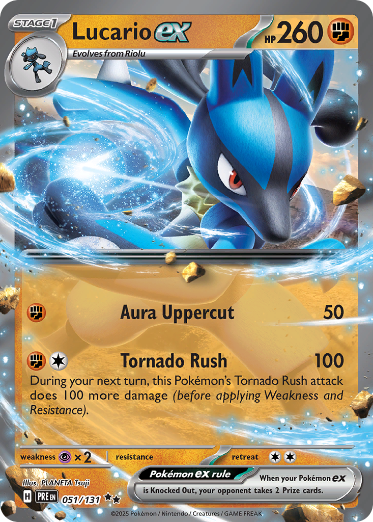 Lucario ex Pokémon card
