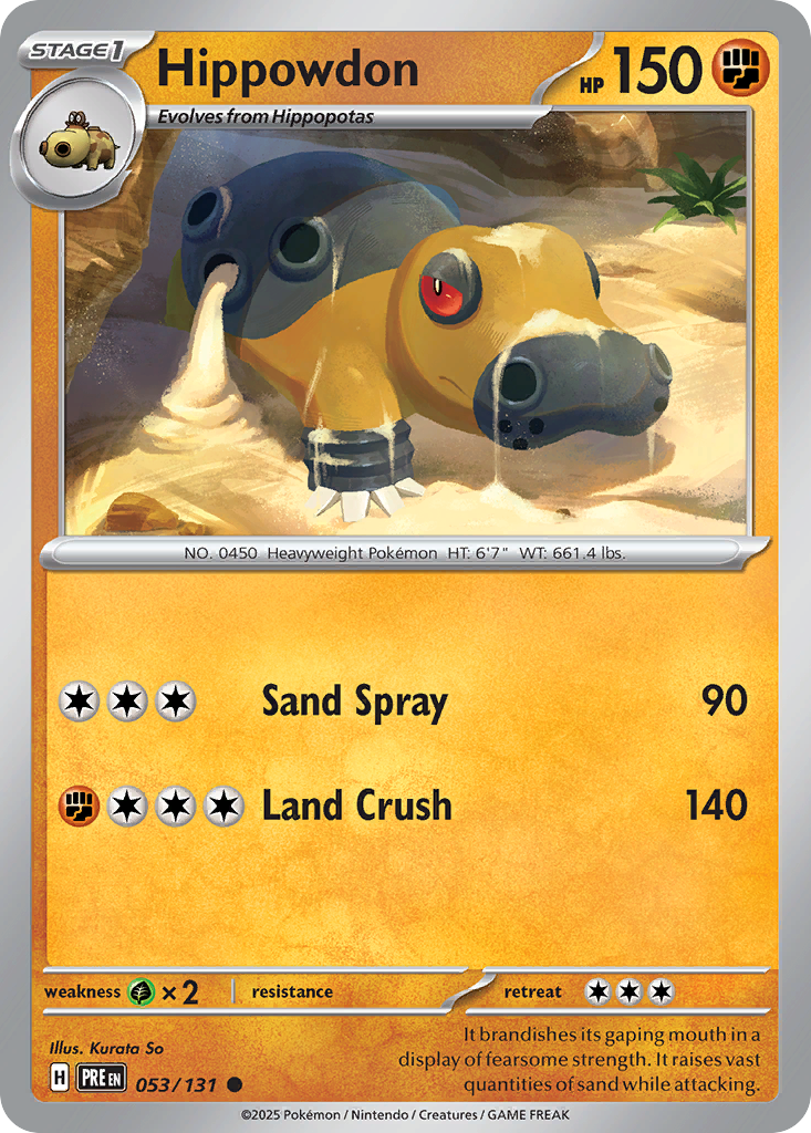 Hippowdon Pokémon card