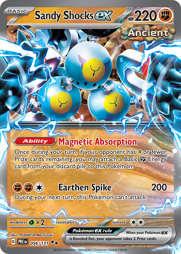 Sandy Shocks ex Pokémon card