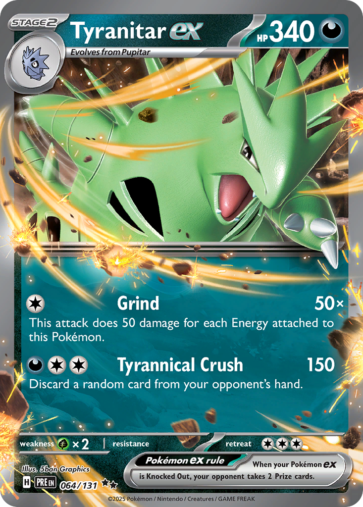 Tyranitar ex Pokémon card
