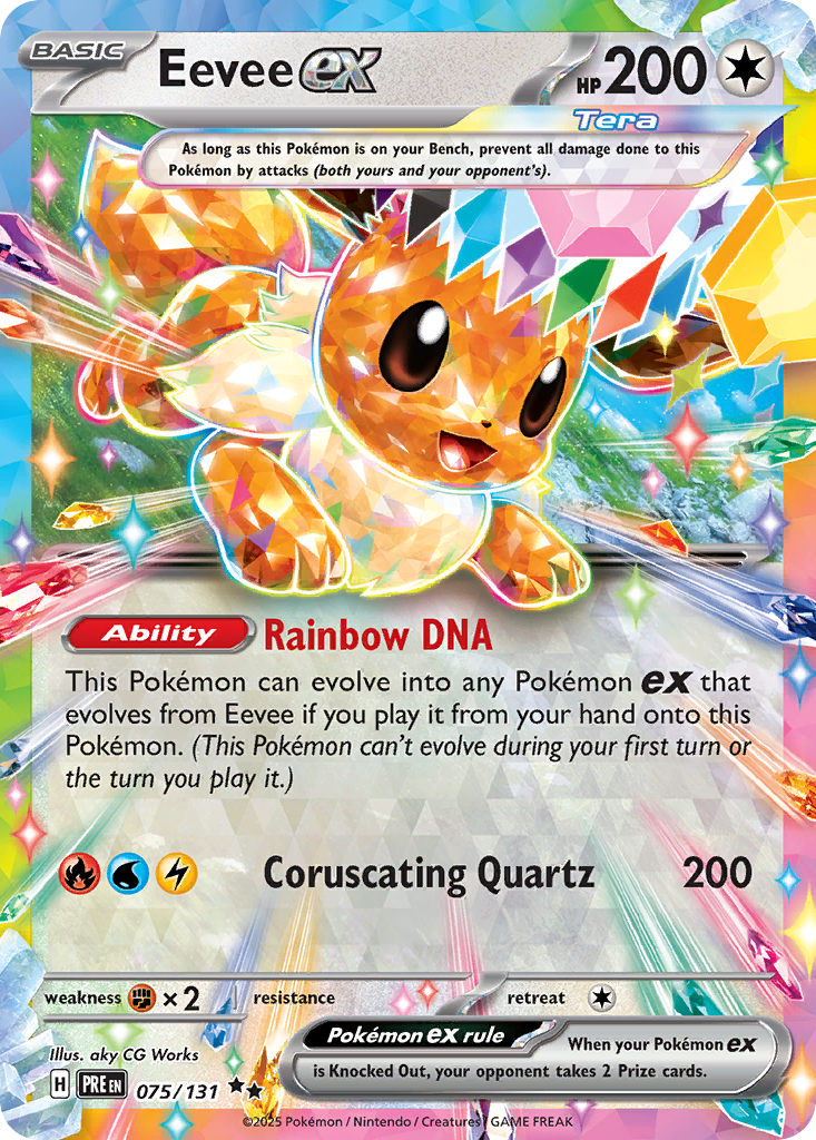 Eevee ex Pokémon card