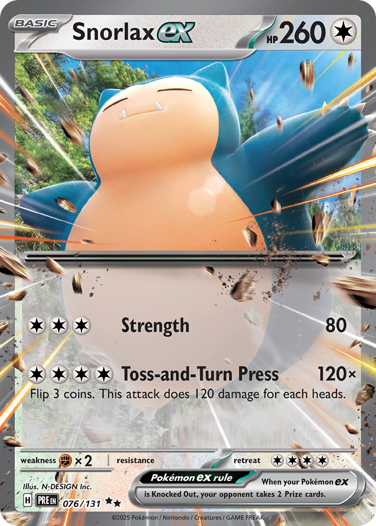 Snorlax ex Pokémon card