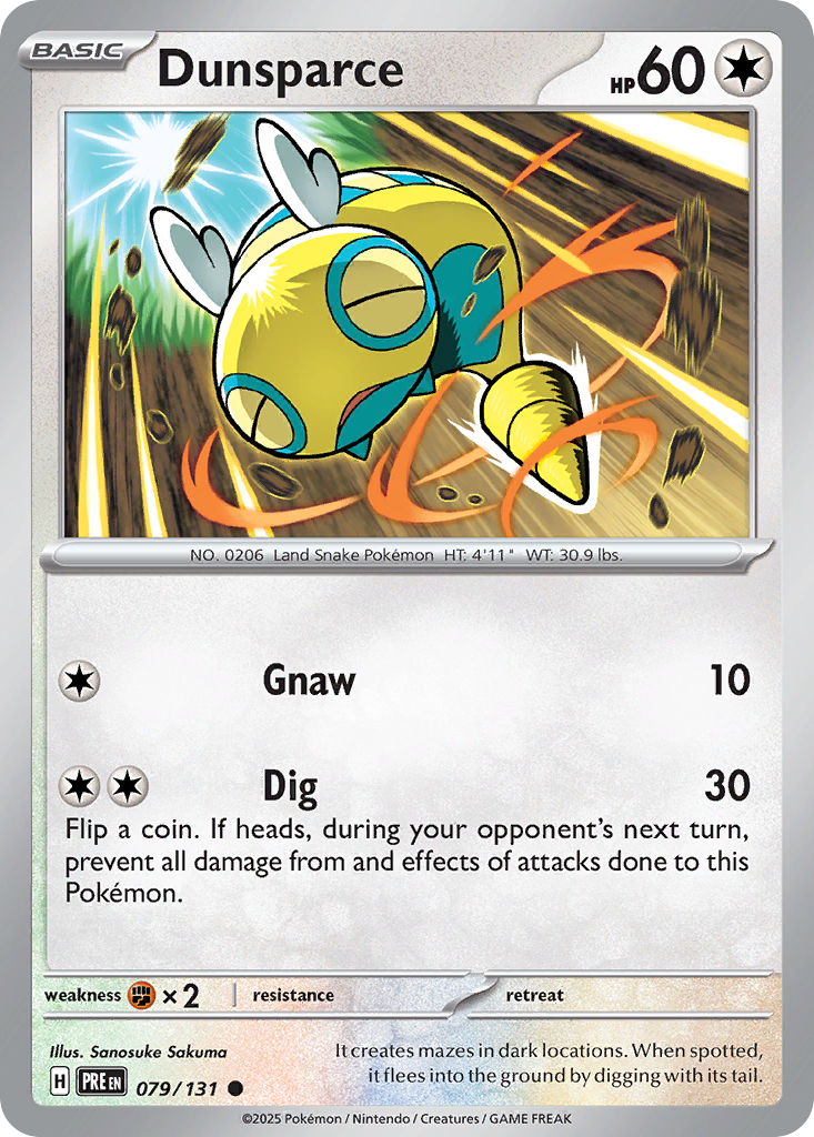Dunsparce Pokémon card