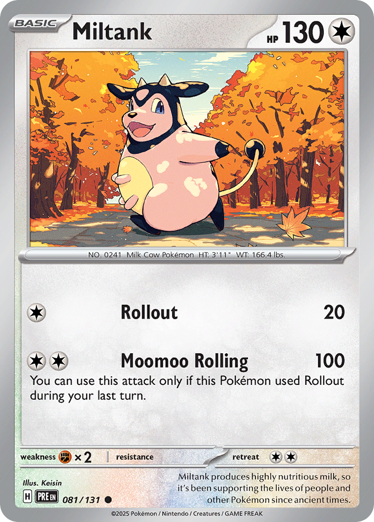 Miltank Pokémon card