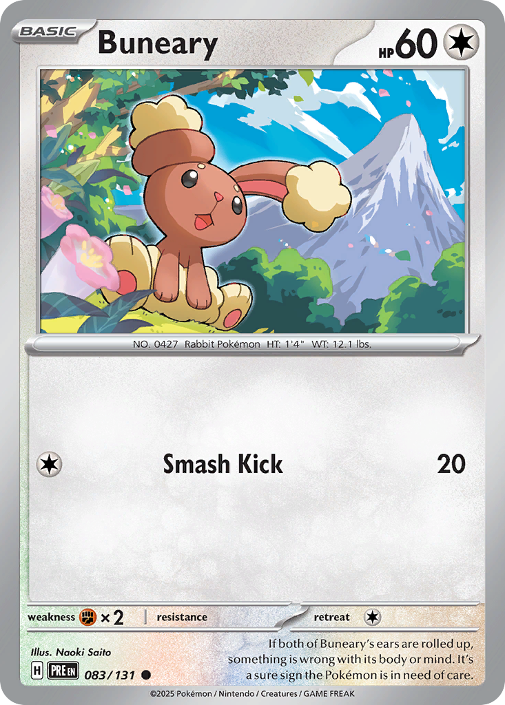 Buneary Pokémon card
