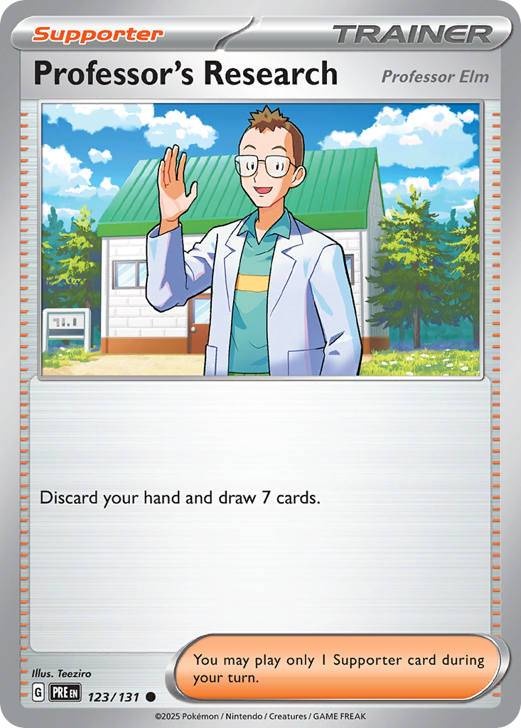 Professor's Research [Professor Elm] Pokémon card
