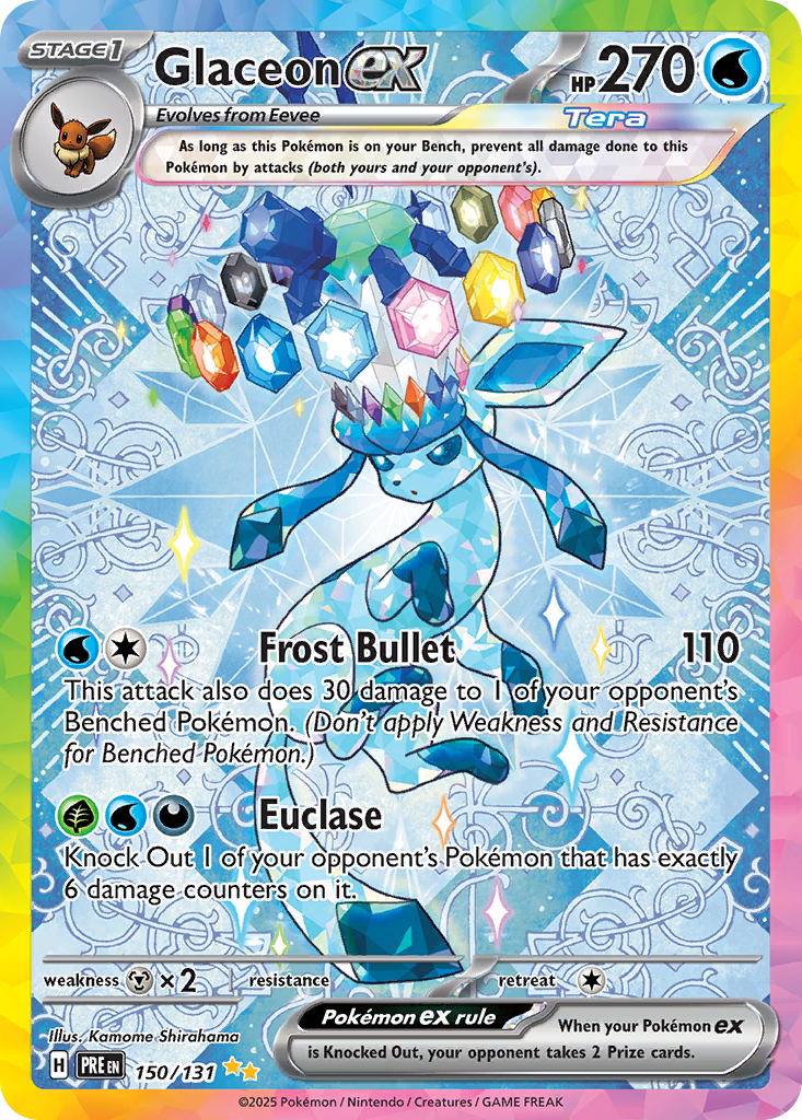 Glaceon ex Pokémon card