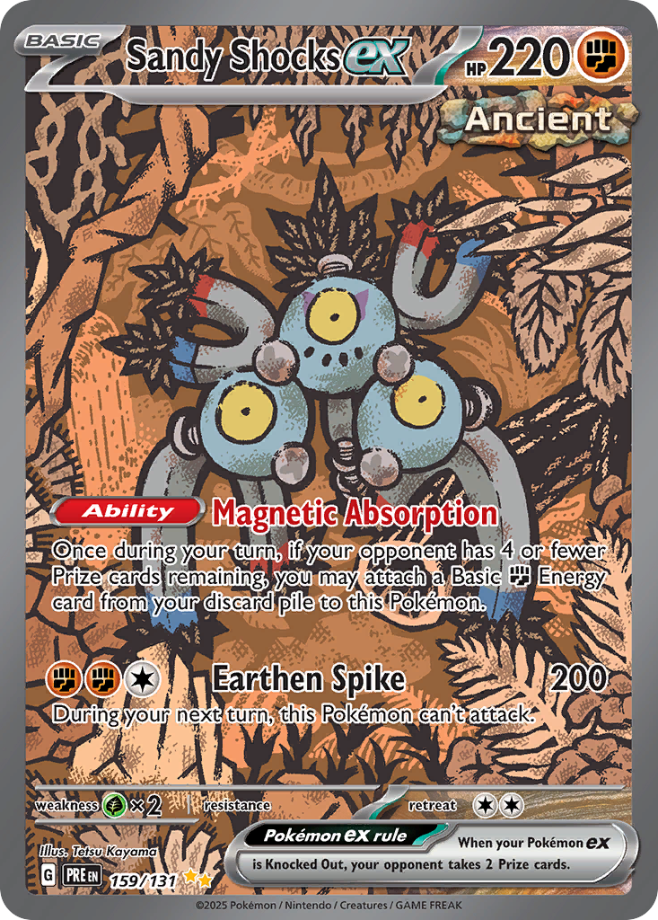 Sandy Shocks ex Pokémon card