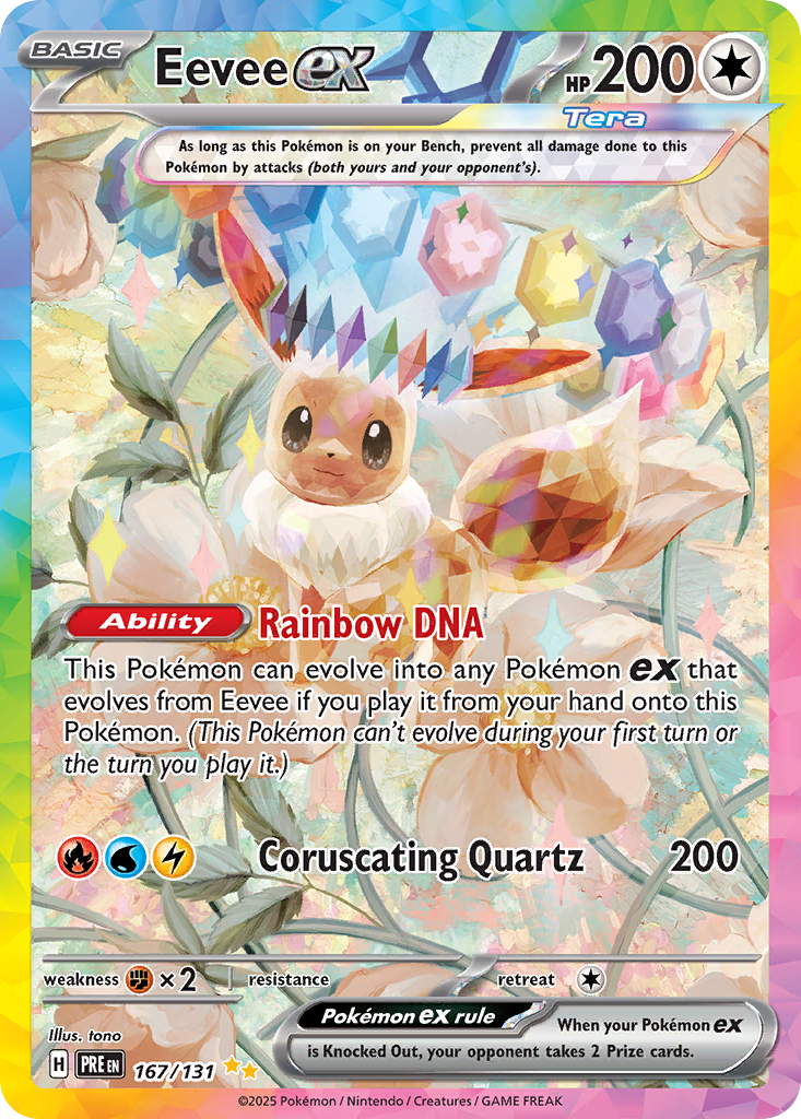 Eevee ex Pokémon card