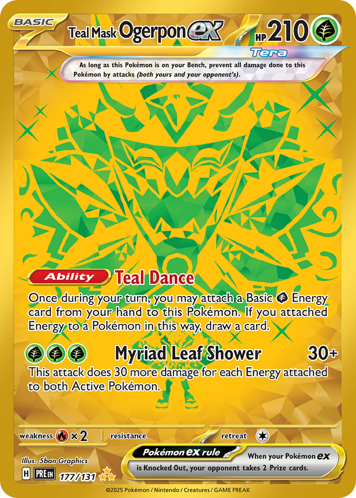 Teal Mask Ogerpon ex Pokémon card