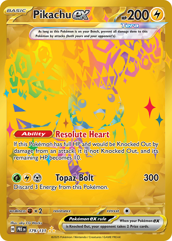 Pikachu ex Pokémon card