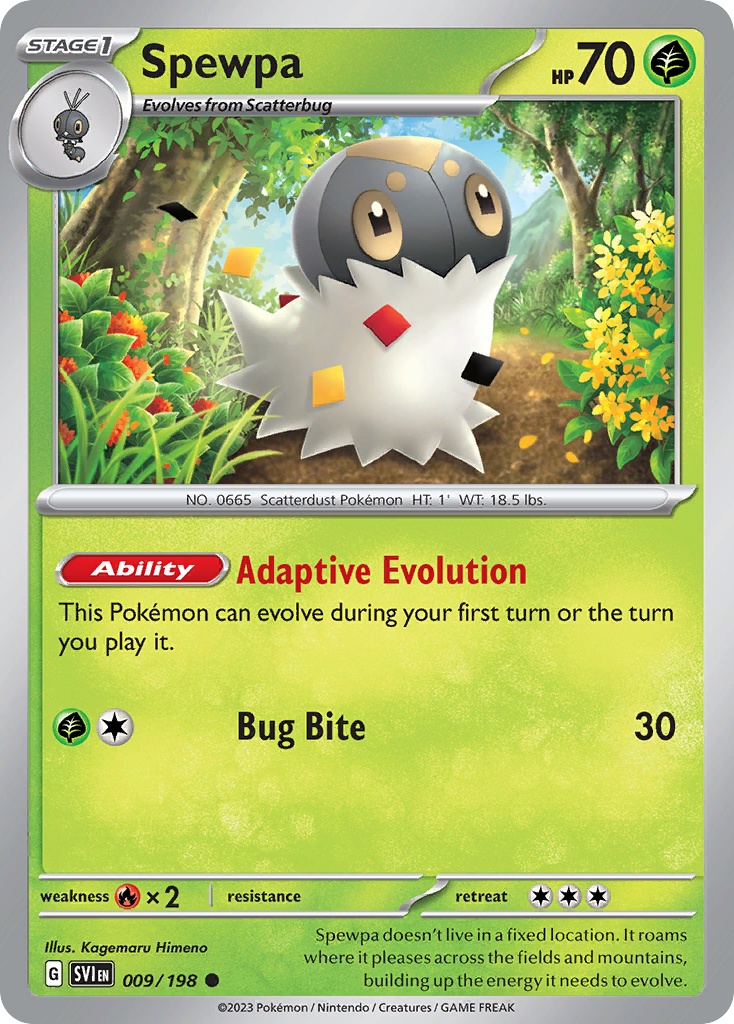 Spewpa Pokémon card