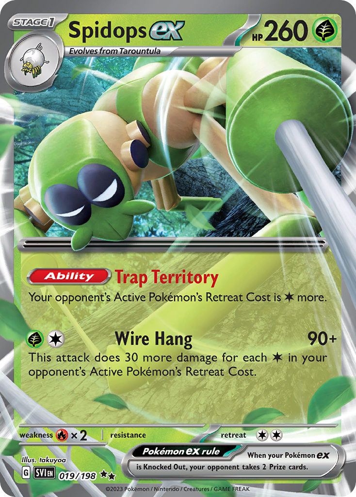 Spidops ex Pokémon card