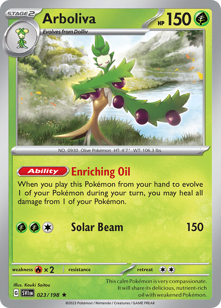 Arboliva Pokémon card