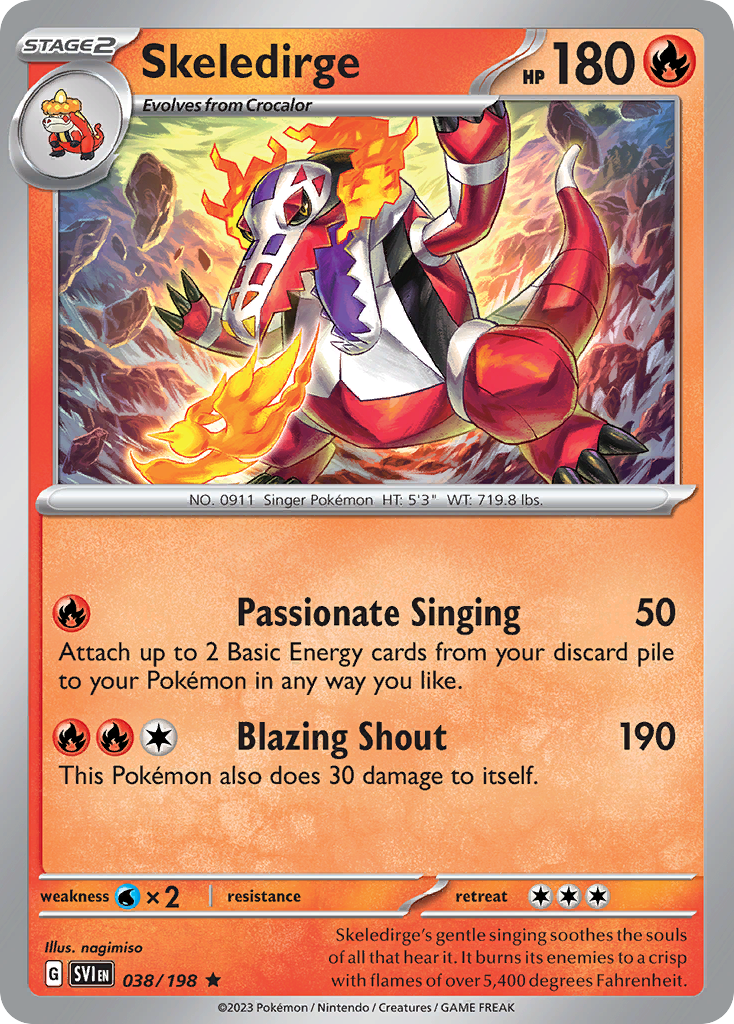 Skeledirge Pokémon card