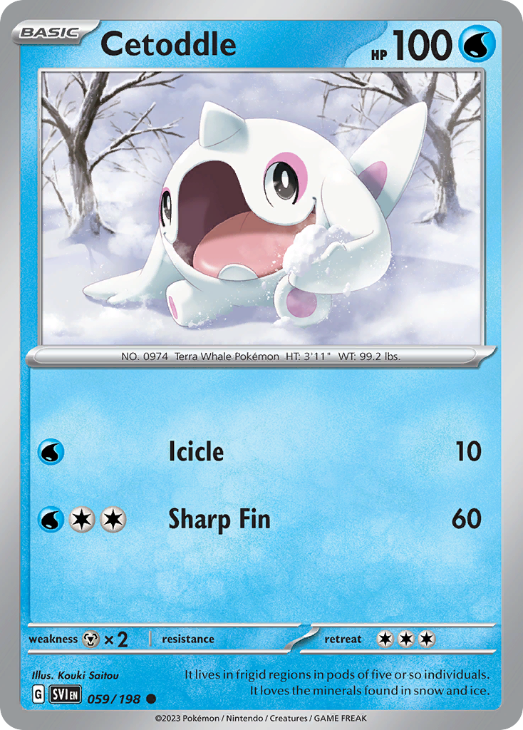 Cetoddle Pokémon card