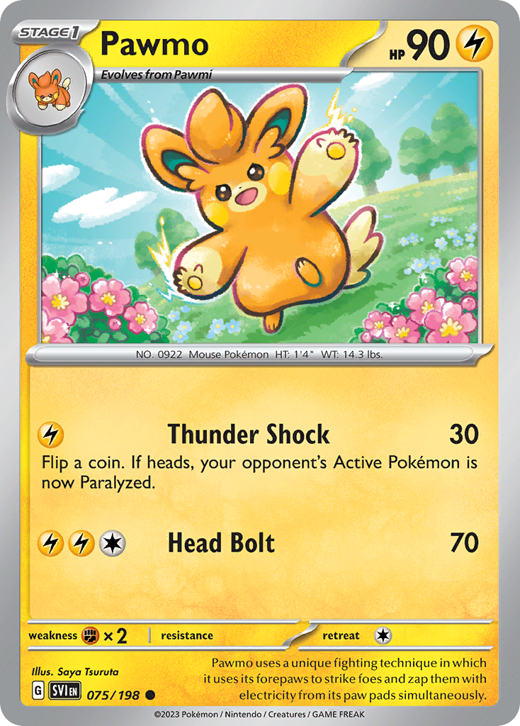 Pawmo Pokémon card