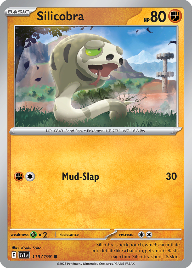 Silicobra Pokémon card