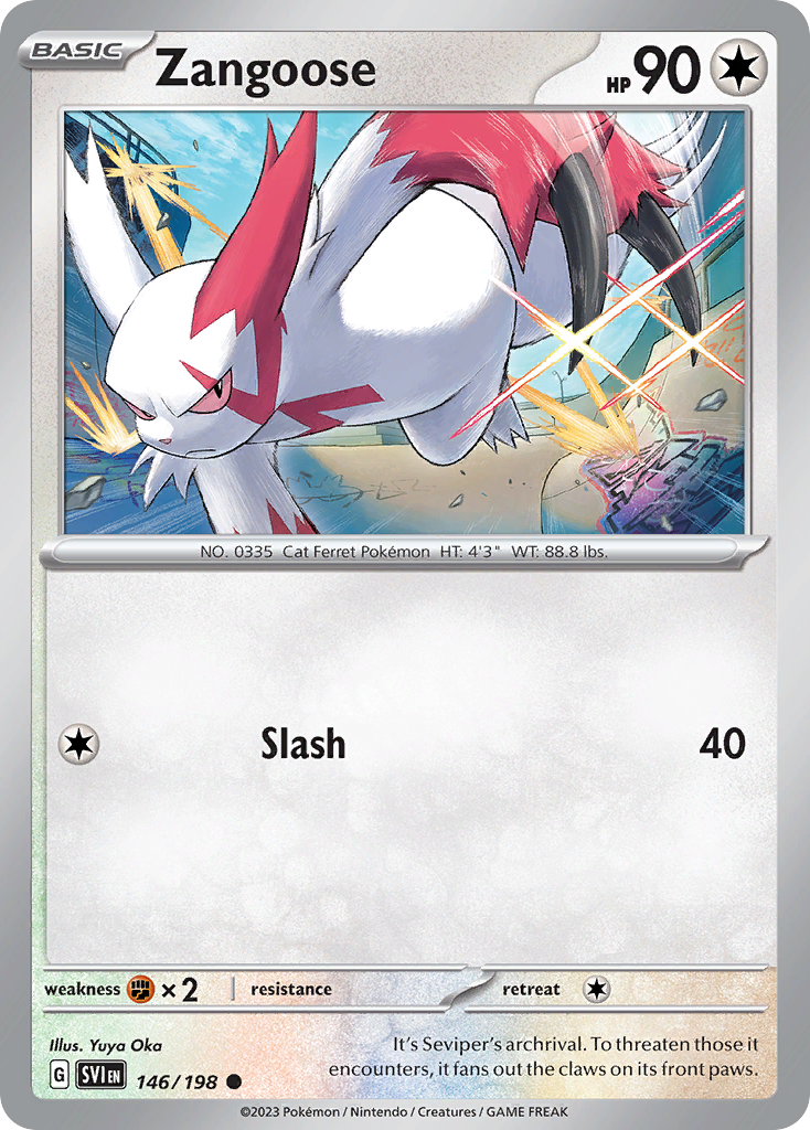 Zangoose Pokémon card
