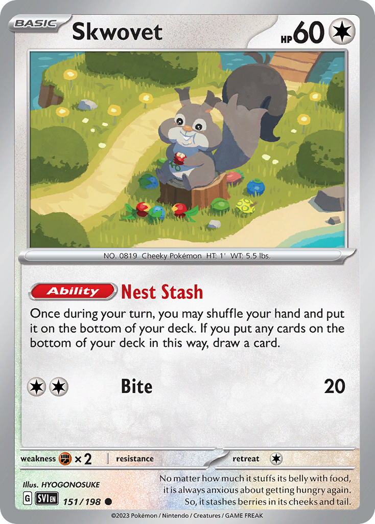 Skwovet Pokémon card