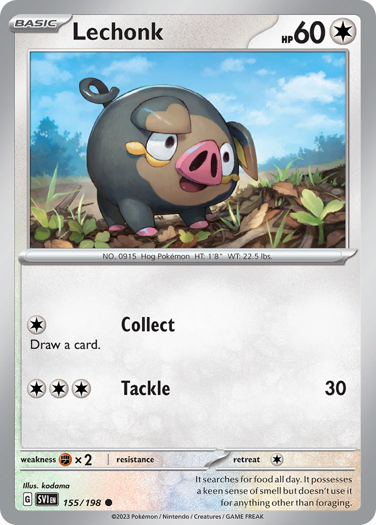 Lechonk Pokémon card