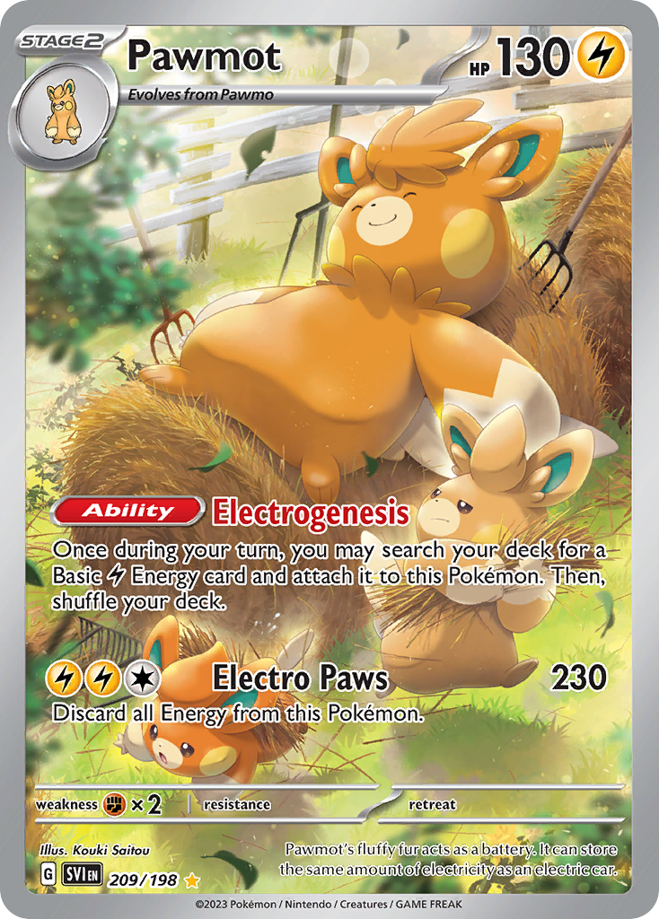Pawmot Pokémon card