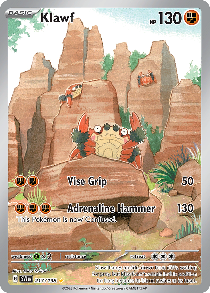 Klawf Pokémon card