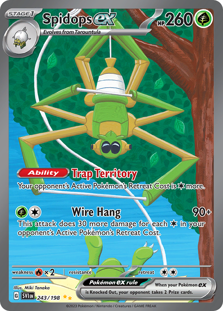 Spidops ex Pokémon card