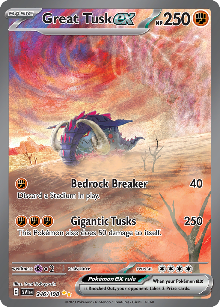 Great Tusk ex Pokémon card