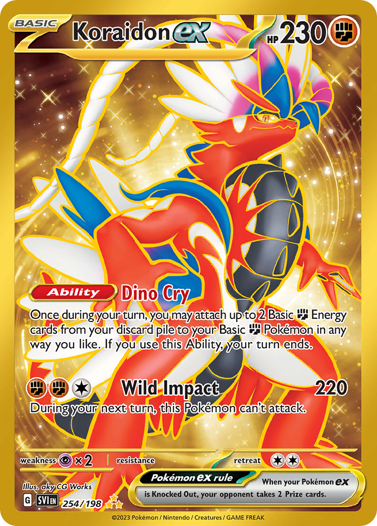 Koraidon ex Pokémon card