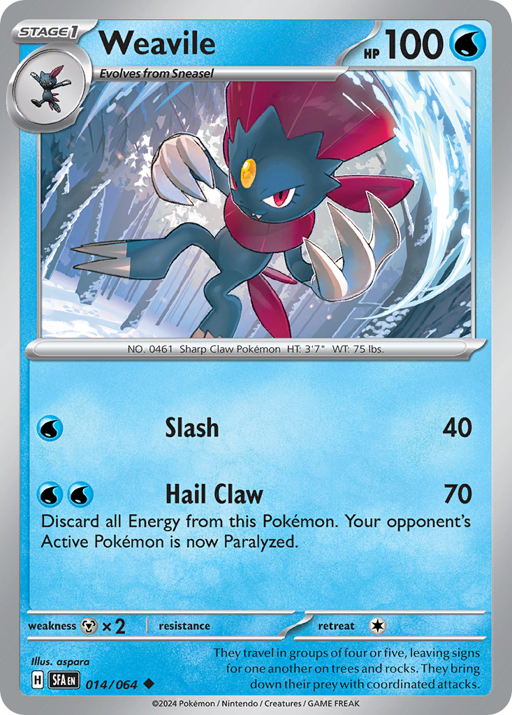 Weavile Pokémon card