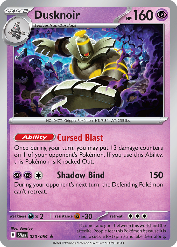 Dusknoir Pokémon card
