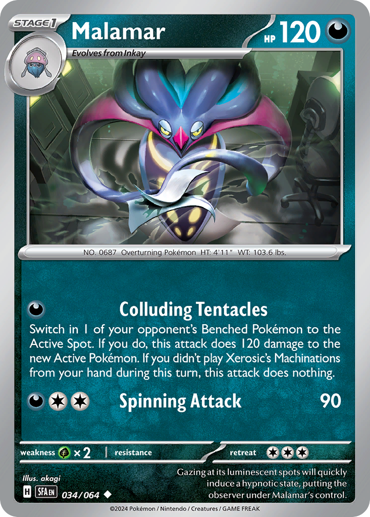 Malamar Pokémon card