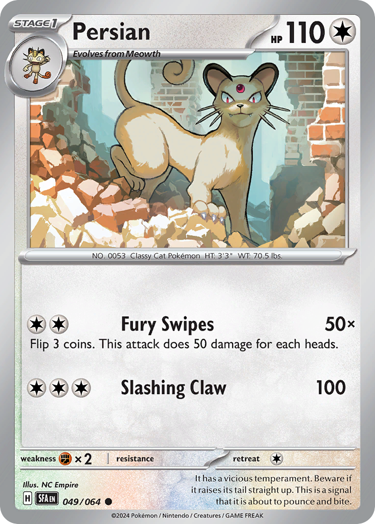 Persian Pokémon card