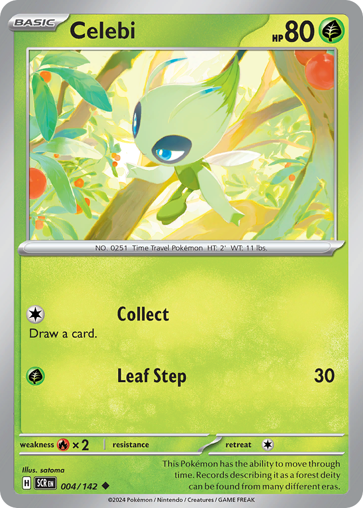 Celebi Pokémon card