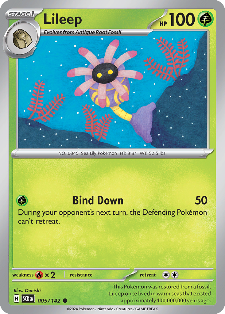 Lileep Pokémon card